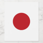 Étiquette Pour Bouteilles De Vin Drapeau du Japon (Étiquettes simples)