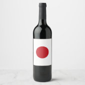 Étiquette Pour Bouteilles De Vin Drapeau du Japon (Devant)