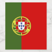 Étiquette Pour Bouteilles De Vin Drapeau du Portugal (Étiquettes simples)