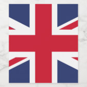 Étiquette Pour Bouteilles De Vin Drapeau du Royaume-Uni (Étiquettes simples)