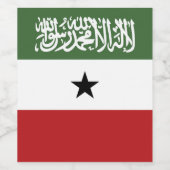 Étiquette Pour Bouteilles De Vin drapeau du Somaliland (Étiquettes simples)