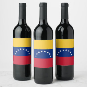 Étiquette Pour Bouteilles De Vin Drapeau du Venezuela
