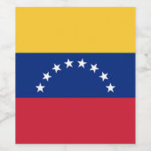 Étiquette Pour Bouteilles De Vin Drapeau du Venezuela (Étiquettes simples)