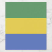 Étiquette Pour Bouteilles De Vin Drapeau Gabon (Étiquettes simples)