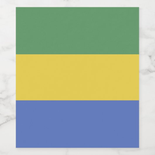 Étiquette Pour Bouteilles De Vin Drapeau Gabon (Étiquettes simples)