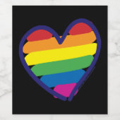 Étiquette Pour Bouteilles De Vin drapeau gay pride Rainbowflag (Étiquettes simples)