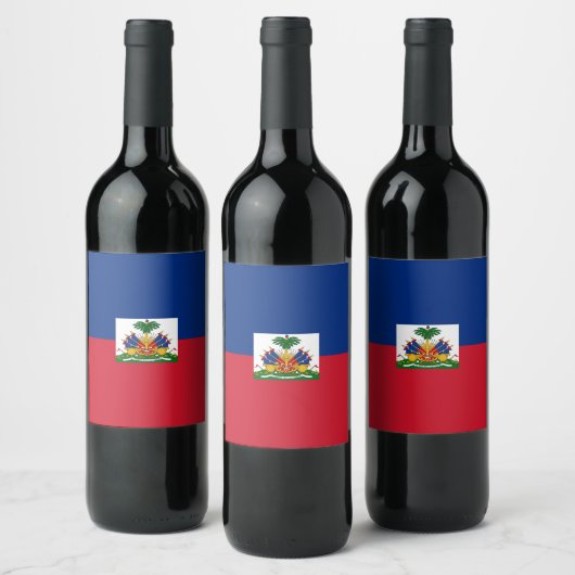 Étiquette Pour Bouteilles De Vin Drapeau Haïti (Bouteilles)