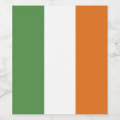 Étiquette Pour Bouteilles De Vin Drapeau irlandais (Étiquettes simples)