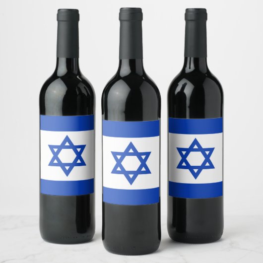 Étiquette Pour Bouteilles De Vin Drapeau Israël (Bouteilles)