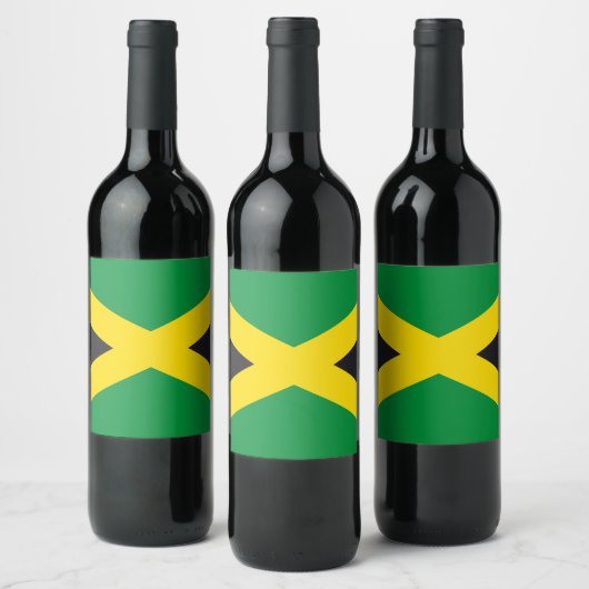 Étiquette Pour Bouteilles De Vin Drapeau jamaïcain (Bouteilles)