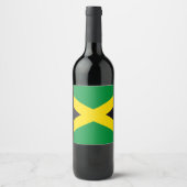 Étiquette Pour Bouteilles De Vin Drapeau jamaïcain (Devant)