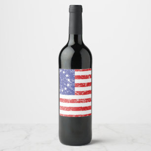 Étiquette Pour Bouteilles De Vin Drapeau original USA Betsy Ross