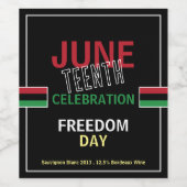 Étiquette Pour Bouteilles De Vin Drapeau panafricain Conception, 12° anniversaire (Étiquettes simples)