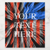 Étiquette Pour Bouteilles De Vin Drapeau patriotique des États-Unis (Étiquettes simples)