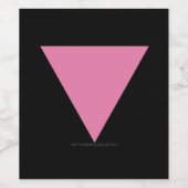 Étiquette Pour Bouteilles De Vin Drapeau triangle rose de SlipperyJoe's symbole ros (Étiquettes simples)
