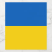 Étiquette Pour Bouteilles De Vin Drapeau Ukraine (Étiquettes simples)