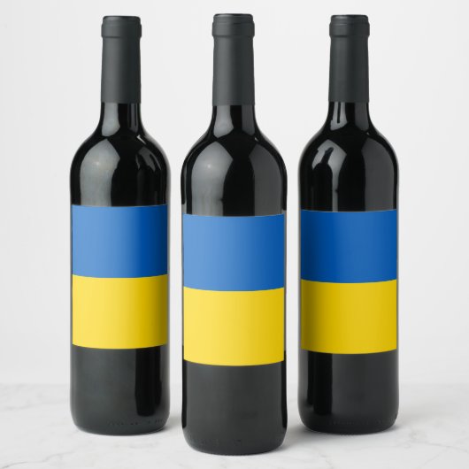 Étiquette Pour Bouteilles De Vin Drapeau ukrainien (Bouteilles)