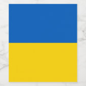 Étiquette Pour Bouteilles De Vin Drapeau ukrainien (Étiquettes simples)