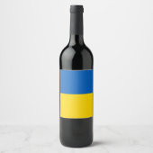 Étiquette Pour Bouteilles De Vin Drapeau ukrainien (Devant)