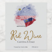 Étiquette Pour Bouteilles De Vin Drapeau USA (Étiquettes simples)