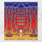 Étiquette Pour Bouteilles De Vin Dreamland psychédélique (Étiquettes simples)