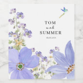 Étiquette Pour Bouteilles De Vin Dreamy Lilac Wedding (Étiquettes simples)