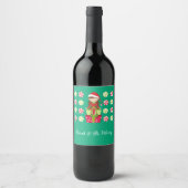 Étiquette Pour Bouteilles De Vin Drink and Be Merry Female Christmas Elf Custom  (Devant)