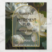 Étiquette Pour Bouteilles De Vin Drôle Artistic Floral Retraite (Étiquettes simples)