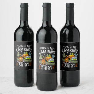 Étiquette Pour Bouteilles De Vin Drôle C'est Mon Camping Pour Campeur