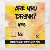 Étiquette Pour Bouteilles De Vin Drôle Es-Tu Coupé ? (Étiquettes simples)