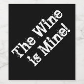 Étiquette Pour Bouteilles De Vin Drôle étiquette de vin de mine (Étiquettes simples)