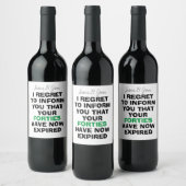 Étiquette Pour Bouteilles De Vin Drôle Jalon cadeau d'anniversaire, 50e (Bouteilles)