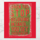 Étiquette Pour Bouteilles De Vin Drôle message de Noël Vin Étiquette bouteille! (Étiquettes simples)