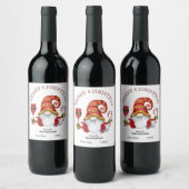 Étiquette Pour Bouteilles De Vin Drôle Noël Gnome (Bouteilles)