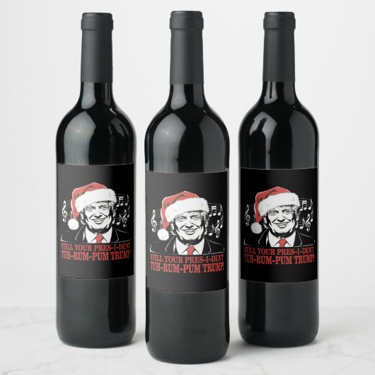 Étiquette Pour Bouteilles De Vin Drôle Noël Président Trump Pyjamas Vilains Noël (Bouteilles)