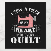 Étiquette Pour Bouteilles De Vin Drôle Quilters Dons (Étiquettes simples)