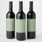 Étiquette Pour Bouteilles De Vin Drôle Script Sage Script Bribe Tribe Bridesmaid (Bouteilles)