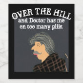 Étiquette Pour Bouteilles De Vin Drôle sur la colline Citation Anniversaire (Étiquettes simples)