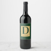Étiquette Pour Bouteilles De Vin Duncan Tartan Monogramme D (Devant)