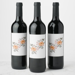 Étiquette Pour Bouteilles De Vin Duo florissant