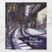 Étiquette Pour Bouteilles De Vin Dusting the Piano (Étiquettes simples)