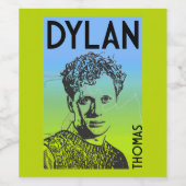 Étiquette Pour Bouteilles De Vin Dylan Thomas Welsh Poet (Étiquettes simples)