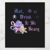 Étiquette Pour Bouteilles De Vin Eat Drink And Be Scary Hexmas Cool Unique Style (Étiquettes simples)