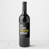 Étiquette Pour Bouteilles De Vin Eat Sleep (Devant)