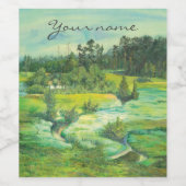 Étiquette Pour Bouteilles De Vin eau de la vallée verte (Étiquettes simples)