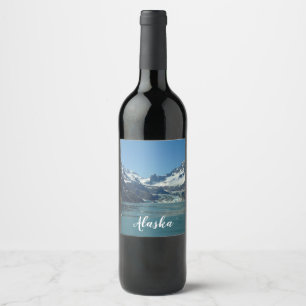 Étiquette Pour Bouteilles De Vin Eaux glaciaires de l'Alaska