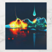 Étiquette Pour Bouteilles De Vin Éclairage Liquide (Étiquettes simples)