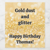 Étiquette Pour Bouteilles De Vin Éclats d'or (Étiquettes simples)