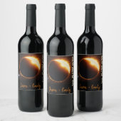 Étiquette Pour Bouteilles De Vin éclipse solaire texte modifiable (Bouteilles)