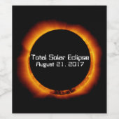 Étiquette Pour Bouteilles De Vin Éclipse solaire totale 2017 (Étiquettes simples)